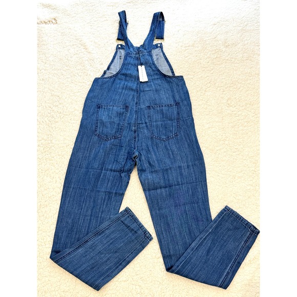 NWT Revolve I WeWoreWhat Basic Overalls Cotton/Linen Denim - Picture 4 of 6
